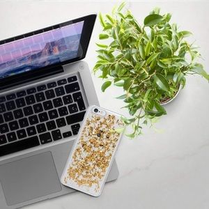 Nanette Lepore iPhone 7 Case with Gold Foil Flakes